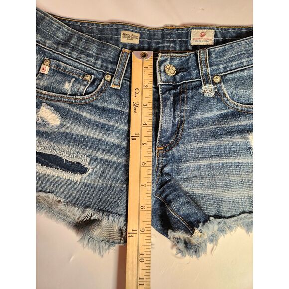 AG Adriano Goldschmied Distressed Cutoff Denim 26 Made in USA Costal Cowgirl - Picture 6 of 8